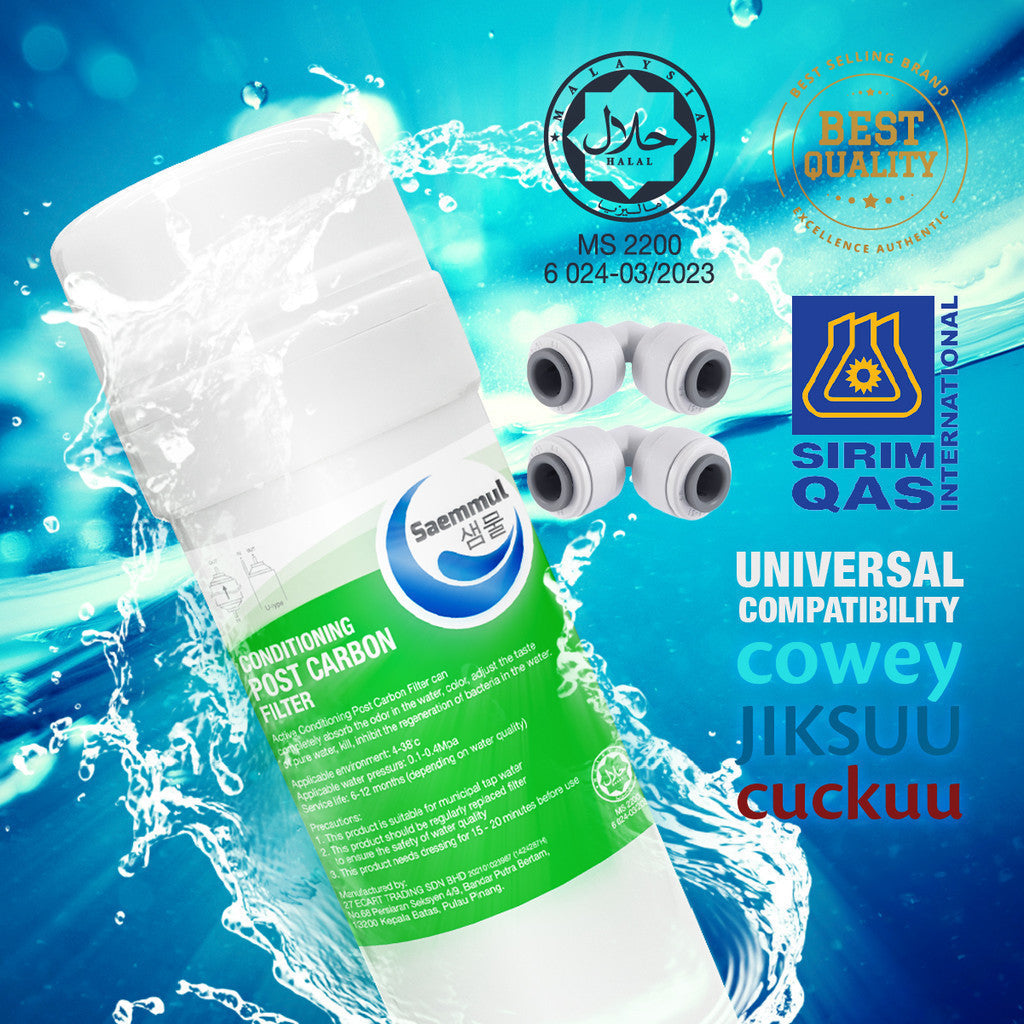 SAEMMUL 6" 3 STAGE UNIVERSAL ULTRA FILTRATION ALKALINE WATER FILTER