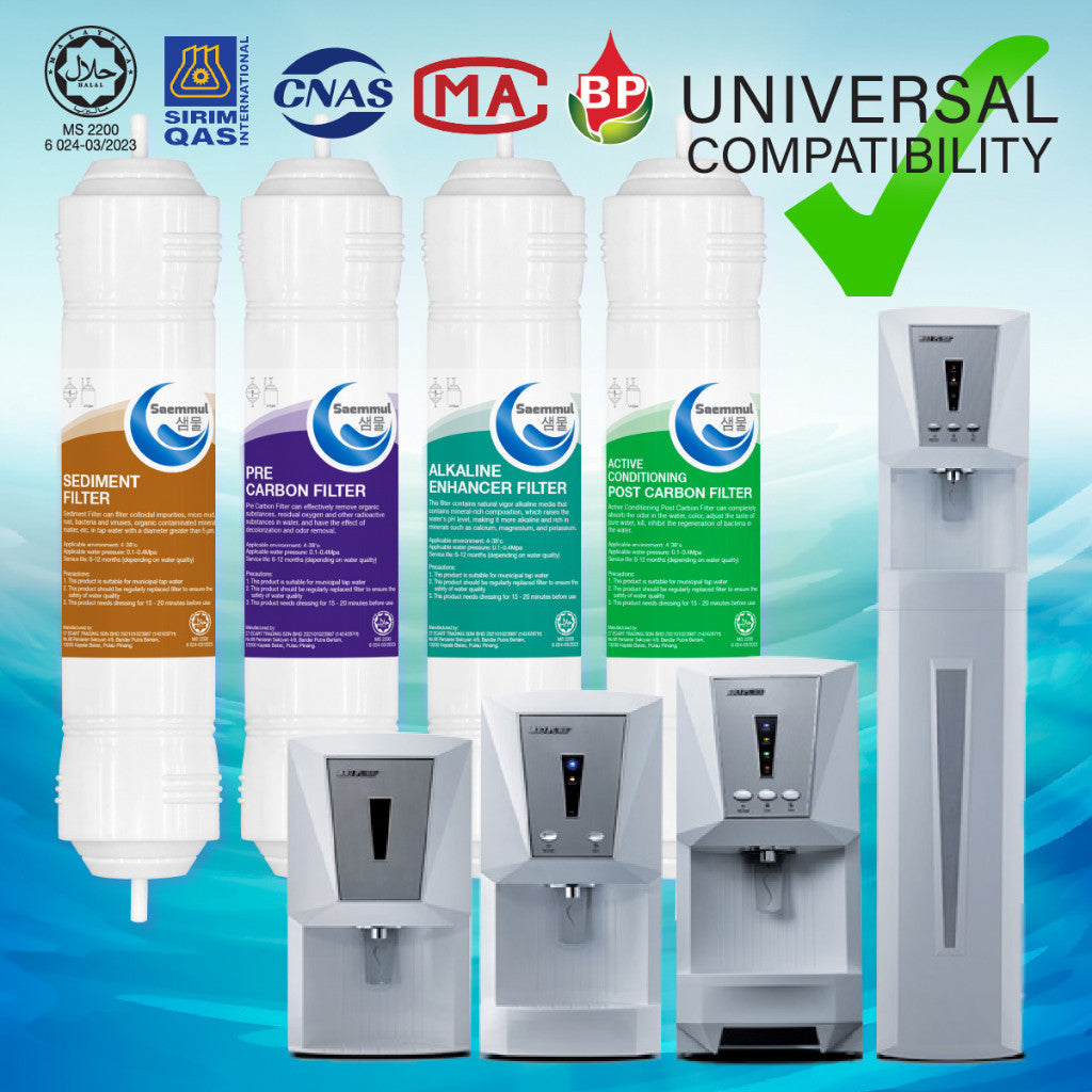 SAEMMUL 11”I SET PENAPIS AIR BERALKALI 4 PERINGKAT HALAL SESUAI UNTUK ELKEN K100, K200,K300,K400 N100,N200,N300,N402