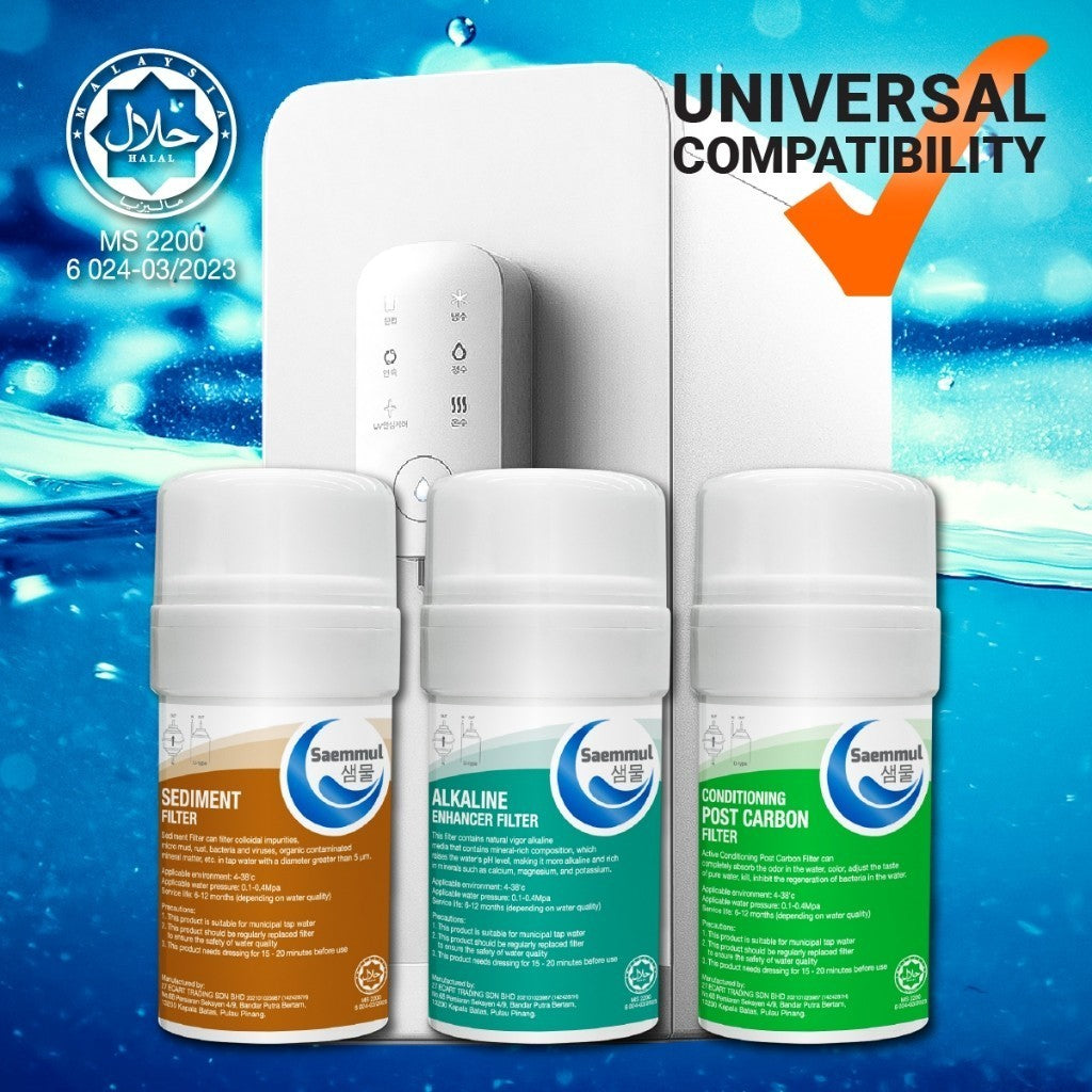 SET PENAPIS AIR BERALKALI SAEMMUL 4”U 3 PERINGKAT HALAL SESUAI UNTUK SK MAGIC RIA