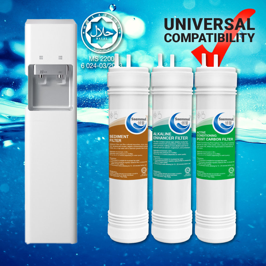 Saemmul Korean Halal 10 Inch 3 Stage U Type Alkaline Filter