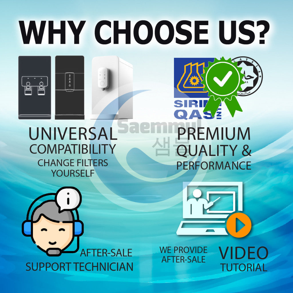 Enhanced Water Filter SAEMMUL 11" UF Set Certified Halal Universal Compatibility for Most Water Dispenser