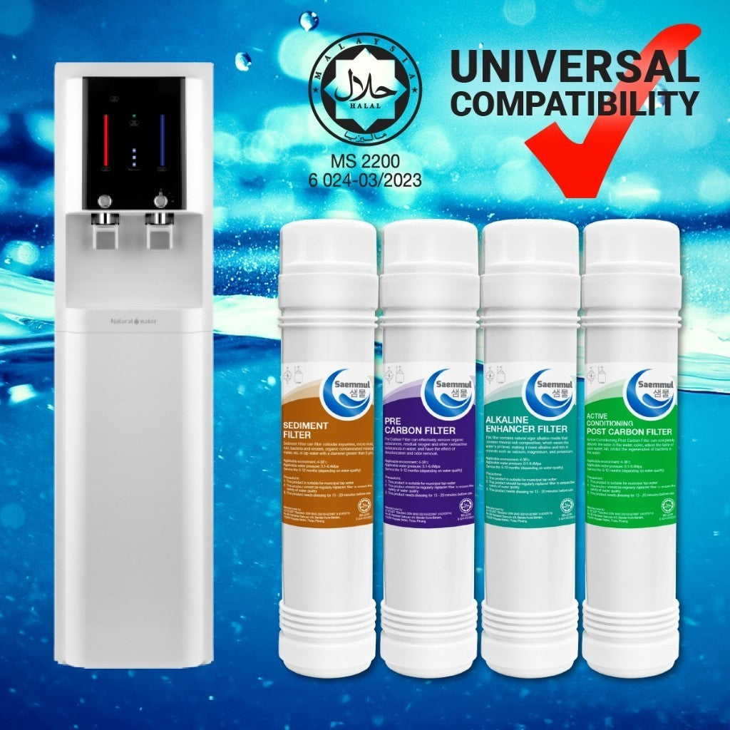 SET PENAPIS AIR BERALKALI SAEMMUL 10”U 4 PERINGKAT HALAL SESUAI UNTUK CUCKOO QUEEN STAND