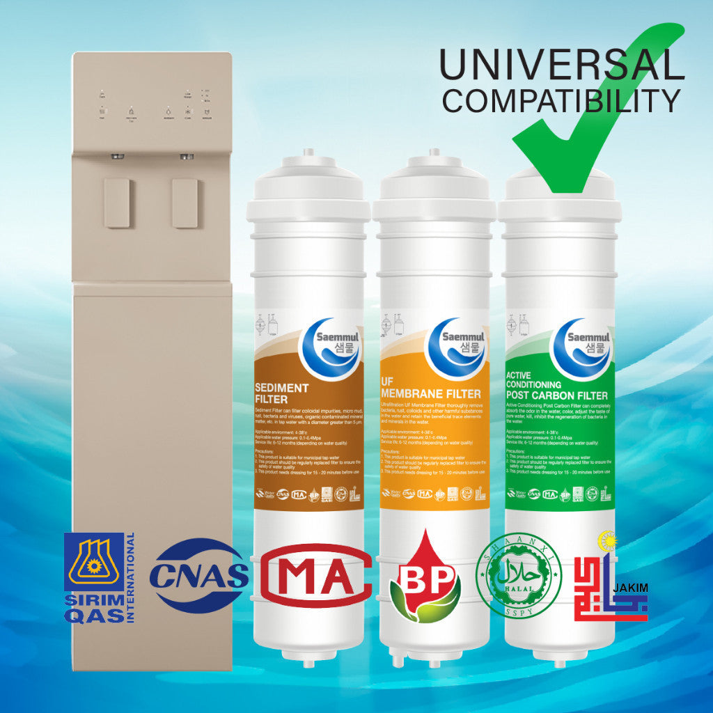 SAEMMUL 10”I UF SET PENAPIS AIR ULTRAFILTRATION 3 PERINGKAT HALAL SESUAI UNTUK COWAY CORE PLUS