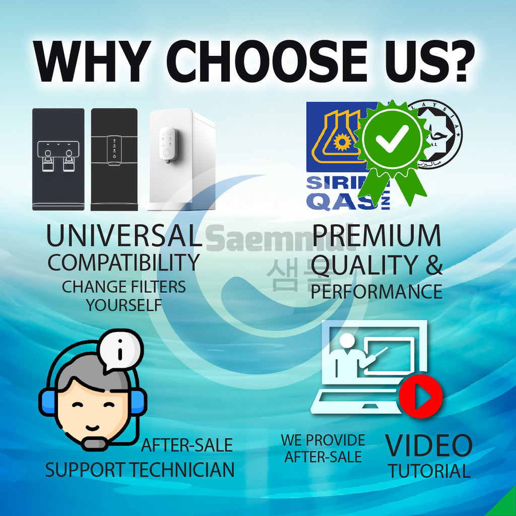 KOREA SAEMMUL DISAHKAN HALAL JENIS 10” I-TYPE PRE CARBON UNIVERSAL WATER FILTER CARTRIDGE