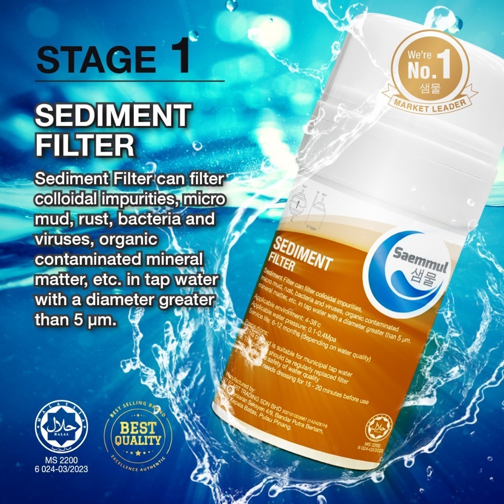 SAEMMUL 4”U TYPE ALKALINE WATER FILTER SET FOR CUCKOO SK MAGIC HYPER RAPI RICH (HALAL CERT FILTER)