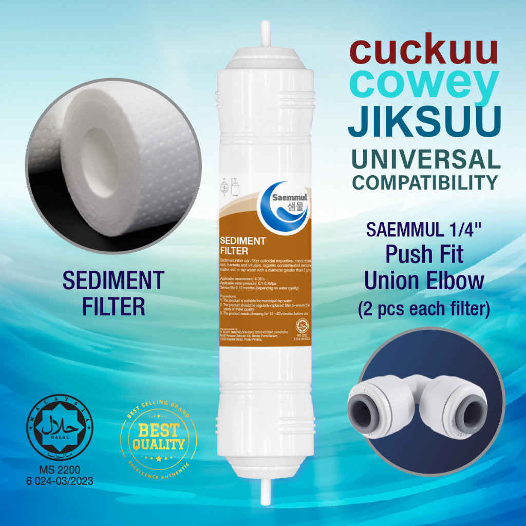 Enhanced Water Filter SAEMMUL 11" UF Stage Set-Advanced Filtration System with Free Gift 2-Meter Tube &Accessories Halal